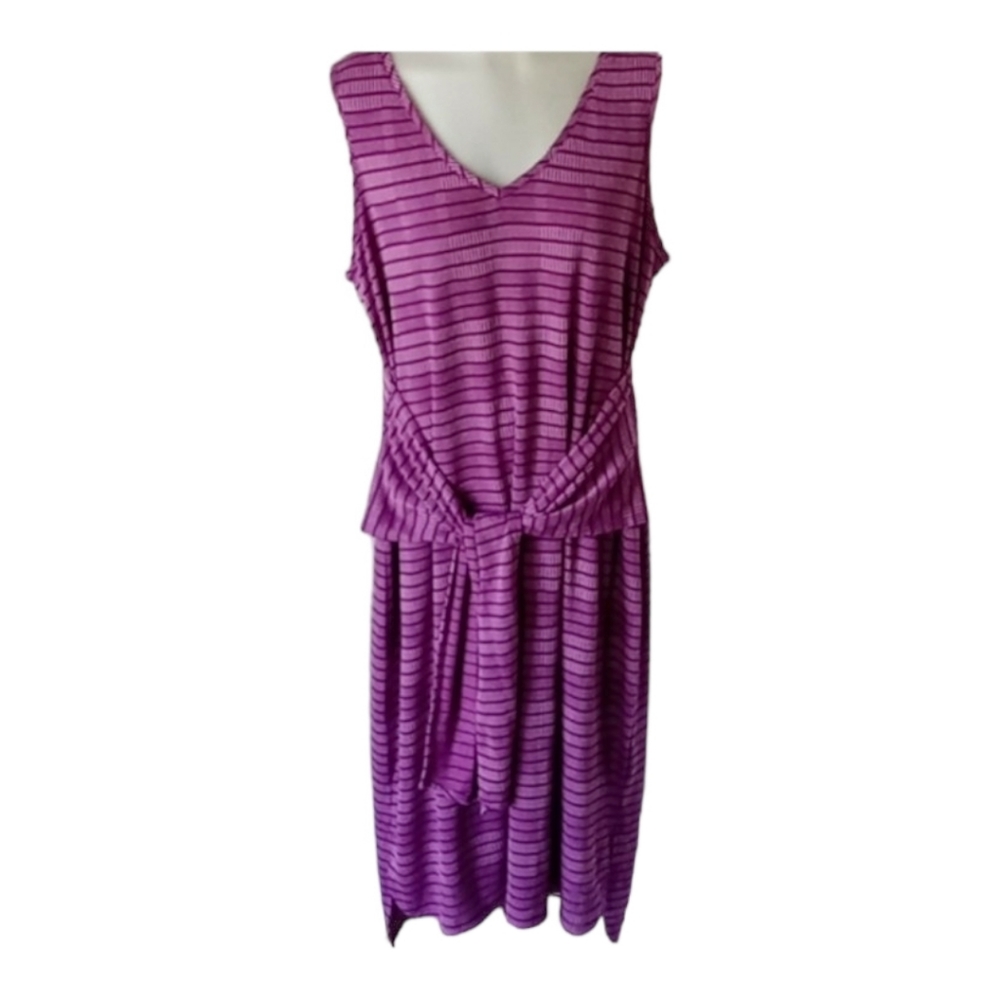NWOT Halston pink/purple Wrap Tie dress XL